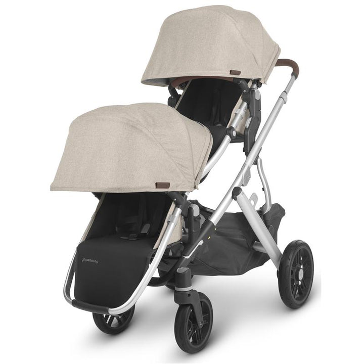 Uppababy VISTA V2 Twin Tandem Pushchair, Declan Oat Melange