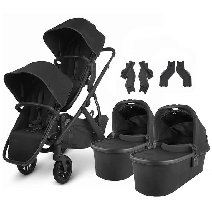 Uppababy VISTA V2 Twin Tandem Pushchair, Jake Black