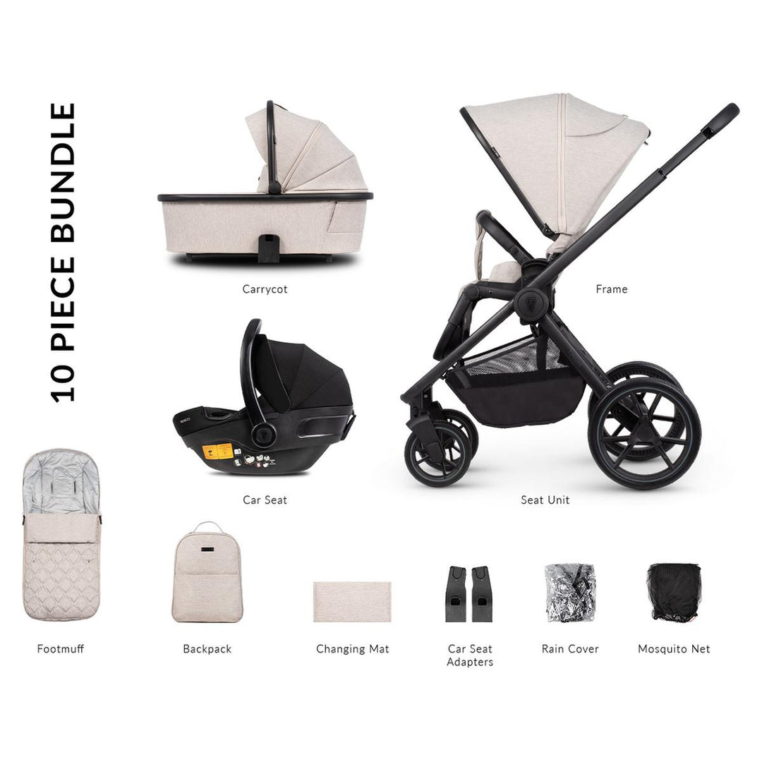 Venicci Tinum Edge 3 in 1 Travel System Bundle, Dust