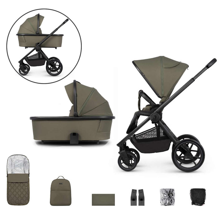 Venicci Tinum Edge 2 in 1 Pram Bundle, Moss