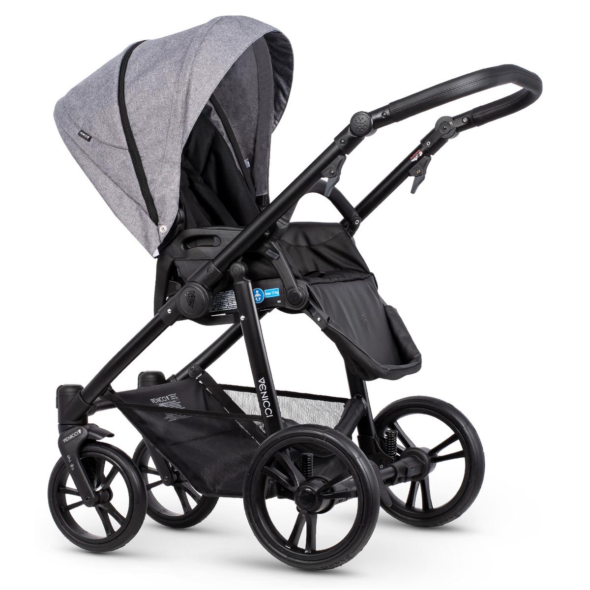 Venicci Genesis 3 in 1 Travel System Bundle Light Grey Trendy Baby