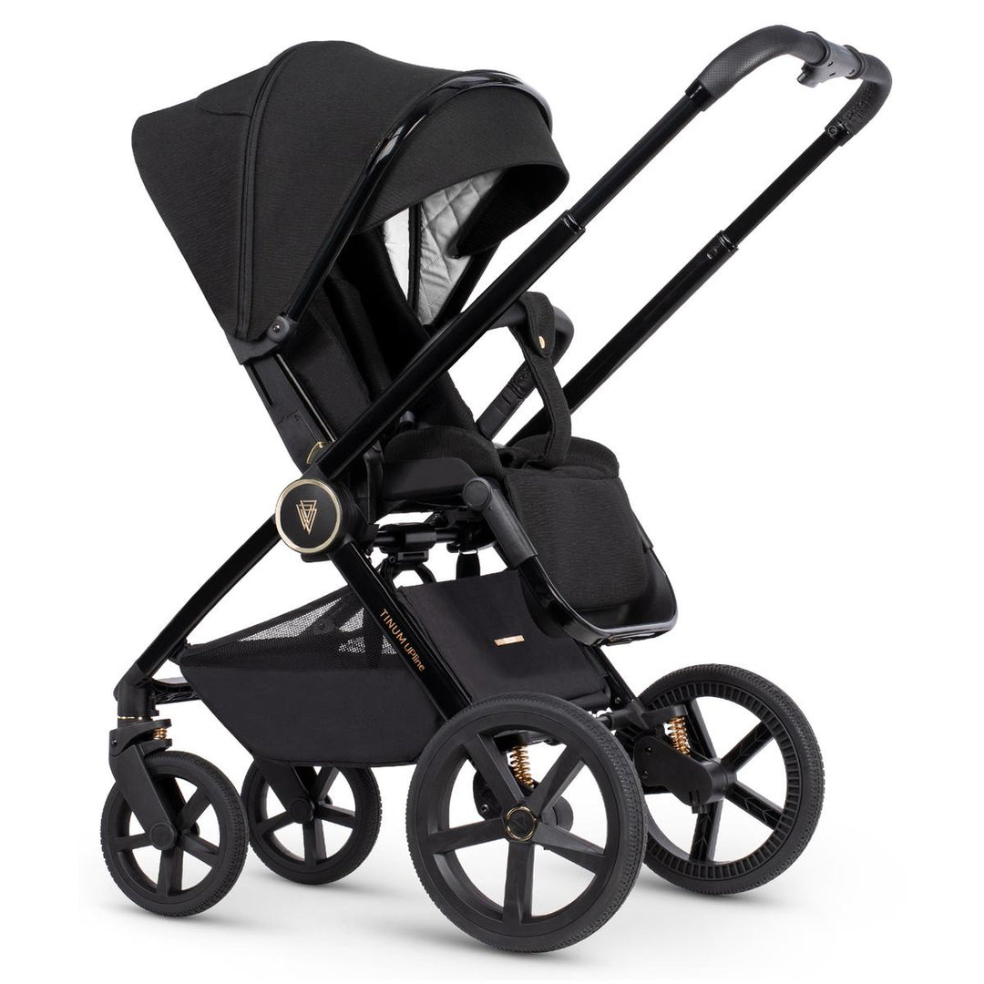 Venicci Upline 3 in 1 + Base - The Complete Travel System Bundle, All Black