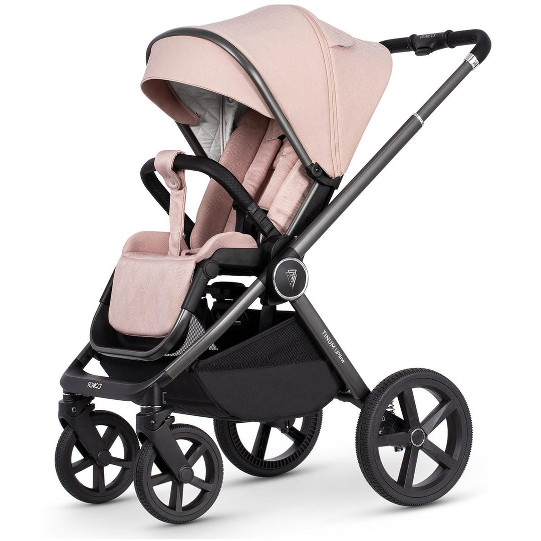 Venicci Upline 3 in 1 + Base - The Complete Travel System Bundle, Misty Rose