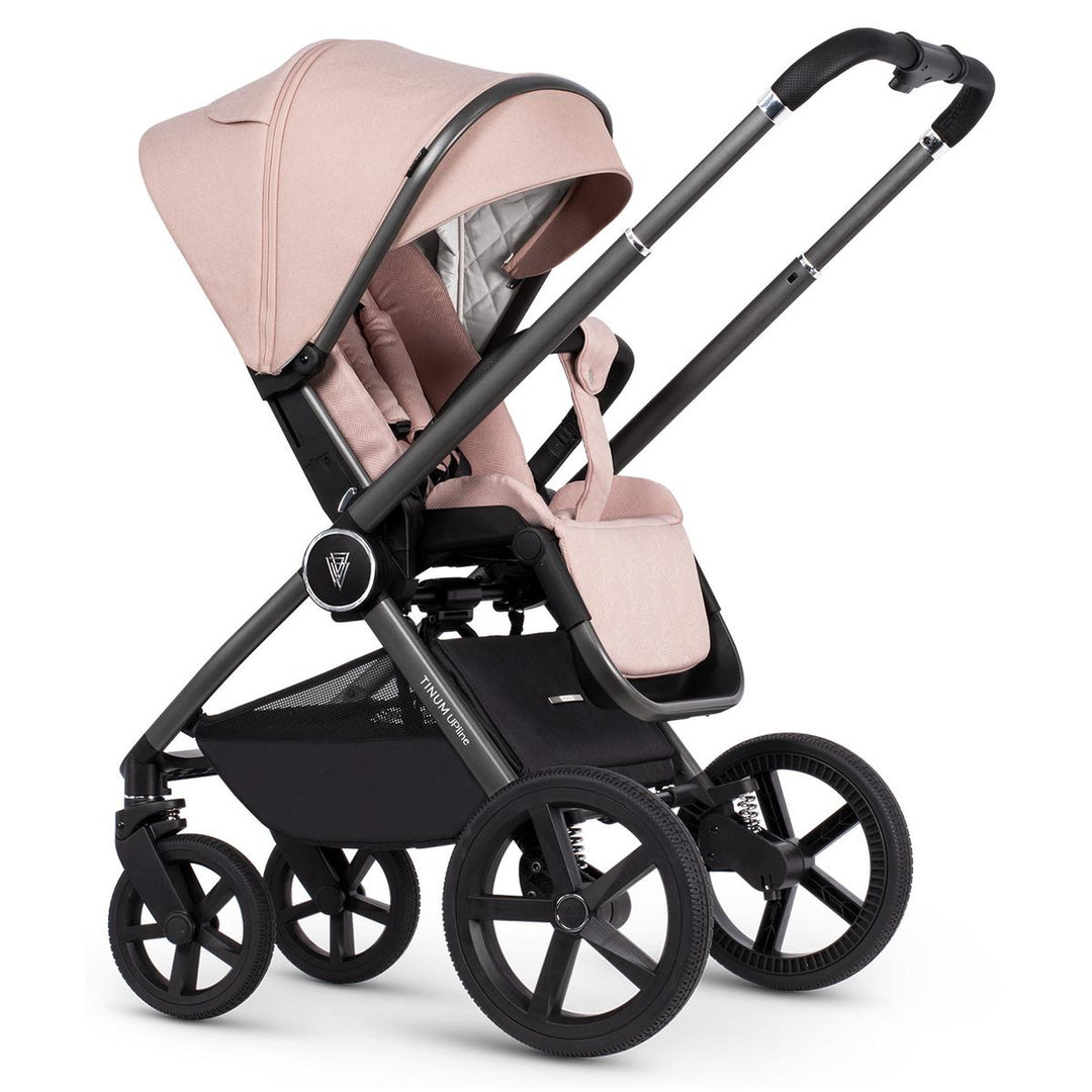 Venicci Upline 2 in 1 Pram - 10 Piece Bundle, Misty Rose