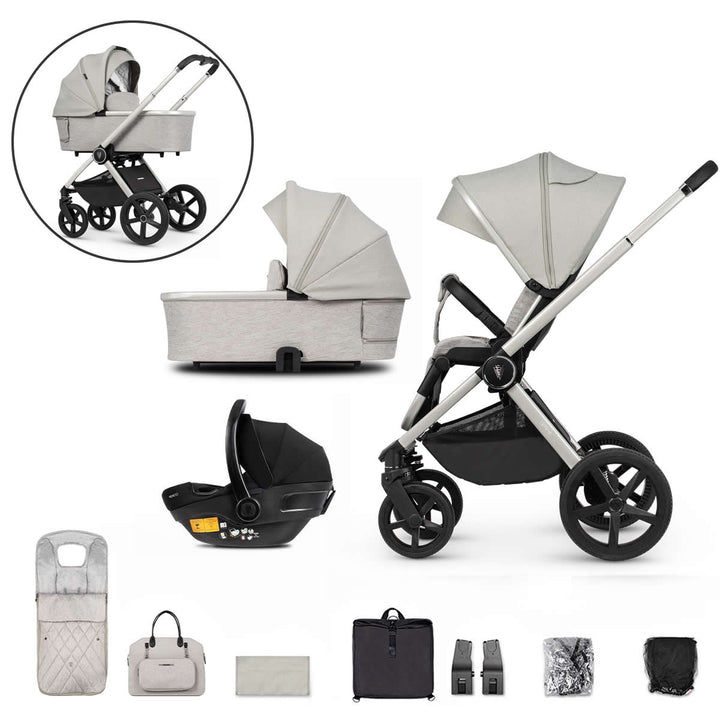 Venicci Upline 3 in 1 Travel System Bundle, Moonstone