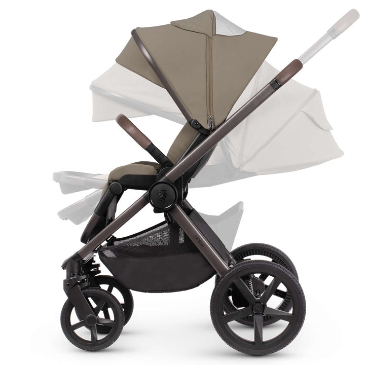 Venicci Upline SE 2 in 1 Pram - 10 Piece Bundle, Powder